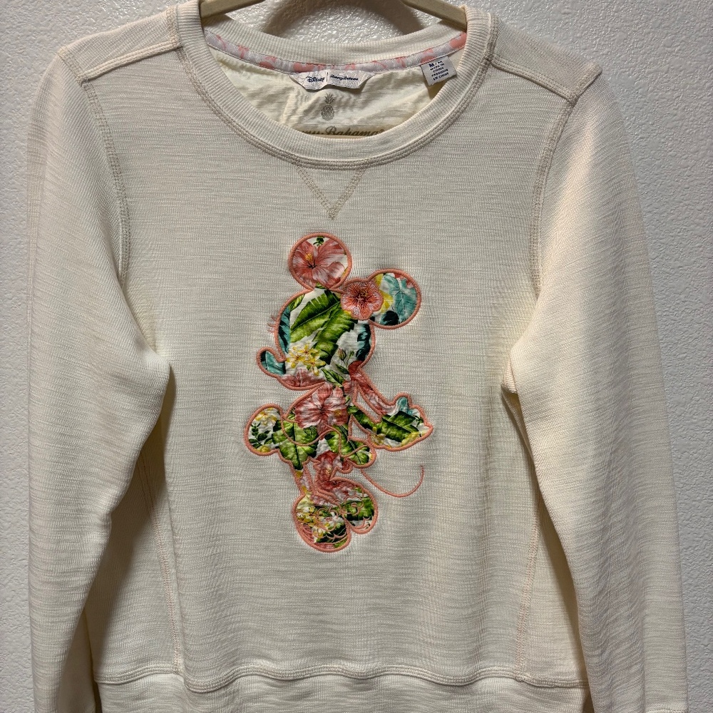 Tommy Bahama Disney Minnie Mouse Hawaiian Sweater, Cream, Medium